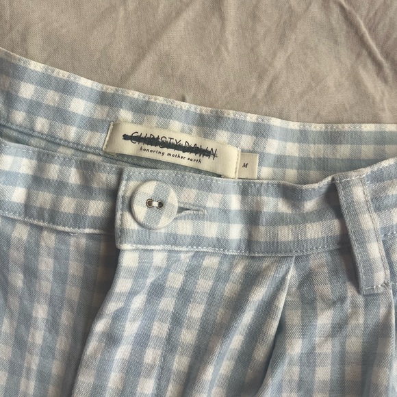 Christy Dawn High Waisted Blue Gingham Shorts - Picture 3 of 3
